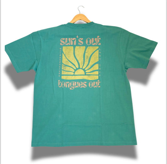 T shirts 『SUN’S OUT TONGUES OUT』Hazy Green